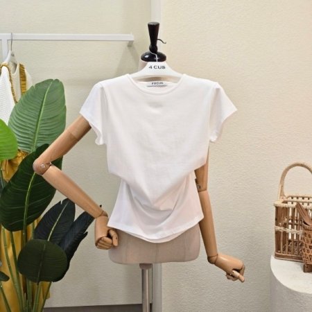 심플 무지 슬림 티셔츠