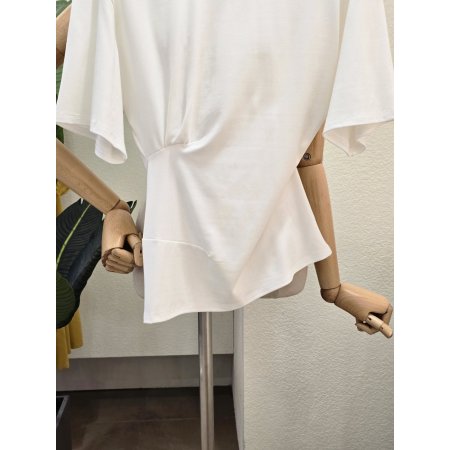 언발란스 셔링 라운드 티셔츠