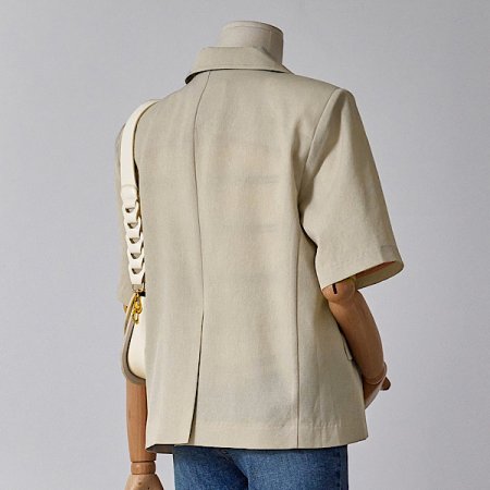 베이직 반팔 싱글 재킷