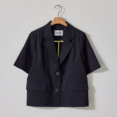 베이직 반팔 싱글 재킷