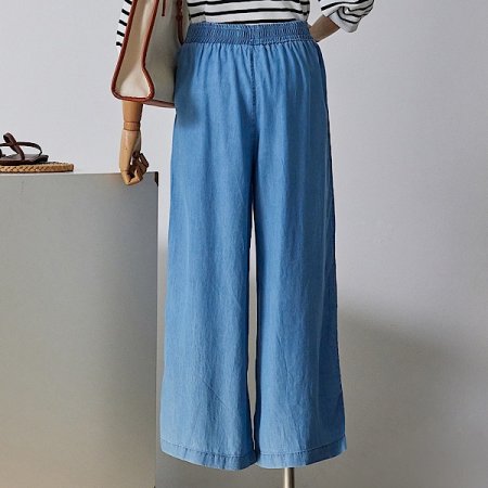 청 해지 밴딩 팬츠