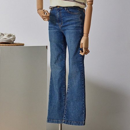 밴딩 스판 부츠컷 데님 팬츠