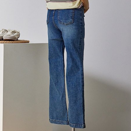 밴딩 스판 부츠컷 데님 팬츠