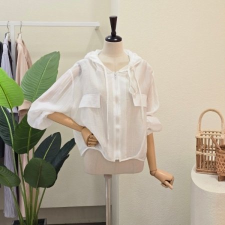 썸머 후드 포켓 점퍼