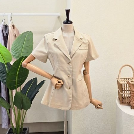 텐션 싱글 반팔 재킷