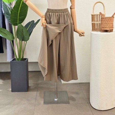 밴딩 와이드 치마 바지