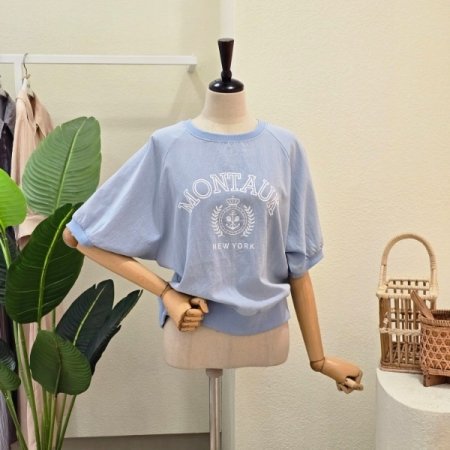 레터링 쿨 반팔 맨투맨 티셔츠