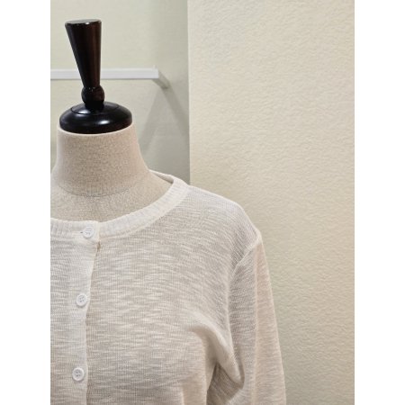 라운드넥 시스루 반팔 가디건