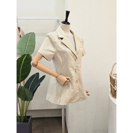 반팔 텐션 싱글 재킷