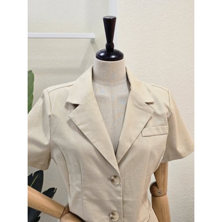 반팔 텐션 싱글 재킷