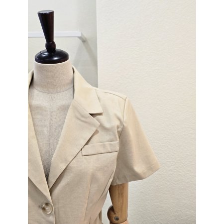 반팔 텐션 싱글 재킷