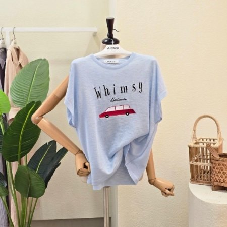 스카시 드랍 소매 니트