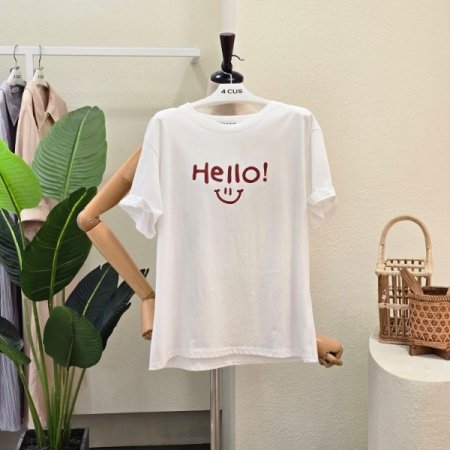 헬로우 스마일 반팔 티셔츠