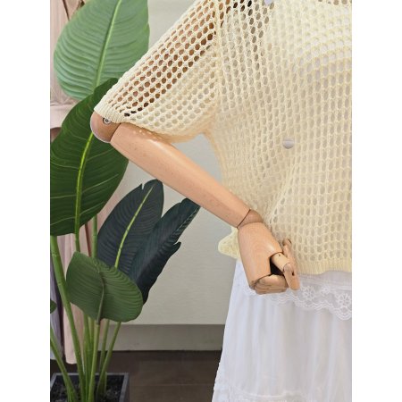 네트 니트 민소매 원피스 세트