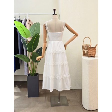 네트 니트 민소매 원피스 세트