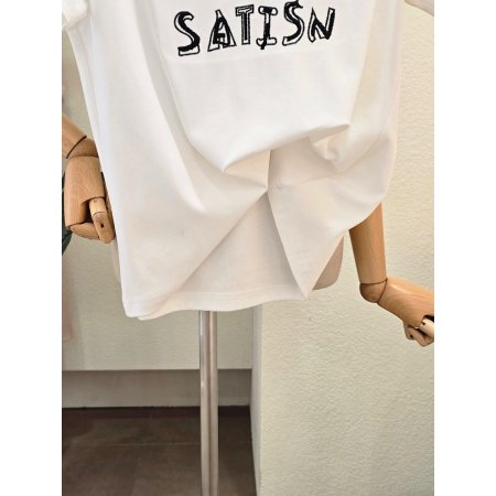 자수 레터링 반팔 티셔츠