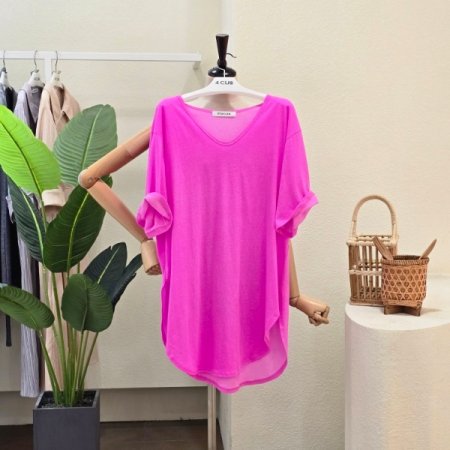 썸머 브이넥 루즈핏 티셔츠