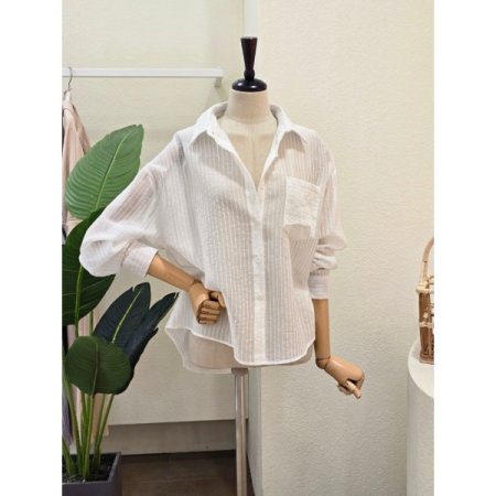 썸머 세로 스트라이프 셔츠