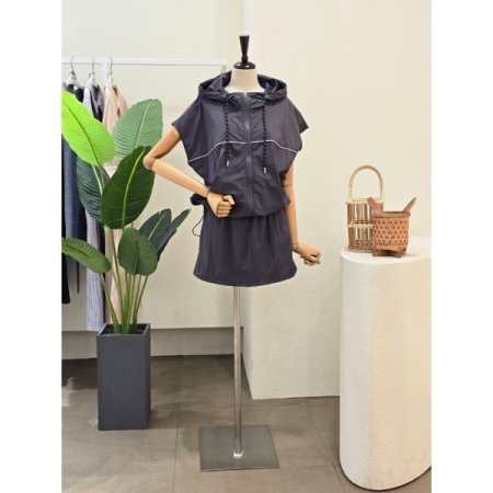 썸머 후드 점퍼 스커트 셋업