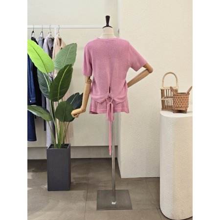 펀칭 니트 스커트 세트