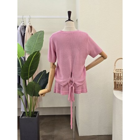 펀칭 니트 스커트 세트