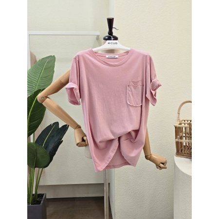 포켓 포인트 라운드 티셔츠