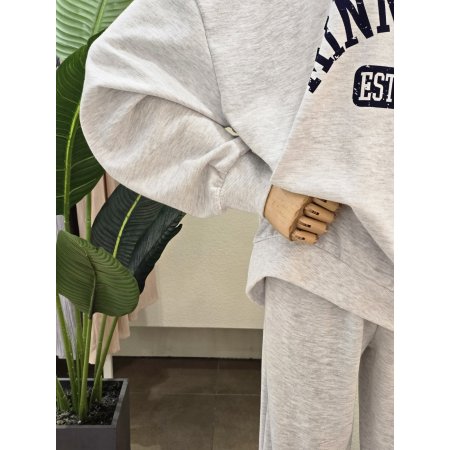 M 레터링 조거 팬츠 세트