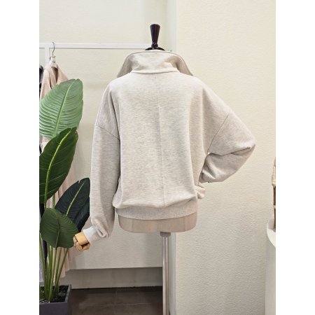 레터링 반집업 맨투맨 티셔츠