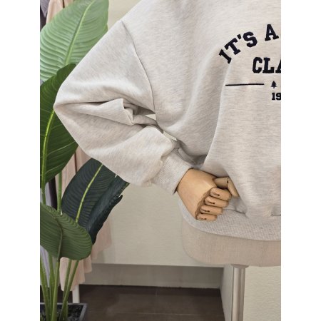 레터링 반집업 맨투맨 티셔츠