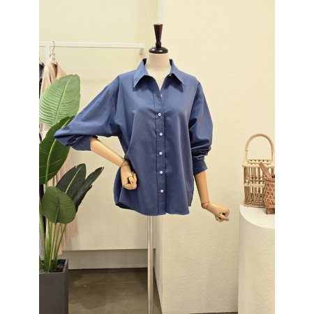 브릭 카라넥 솔리드 셔츠