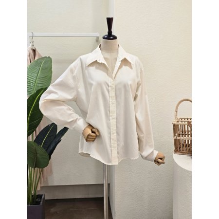 브릭 카라넥 솔리드 셔츠