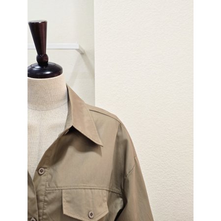 스트라이프 배색 스트링 셔츠