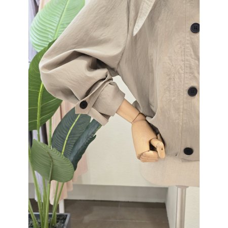 하이넥 더블 트렌치 자켓