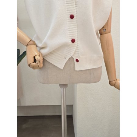 체리 라운드 니트 베스트