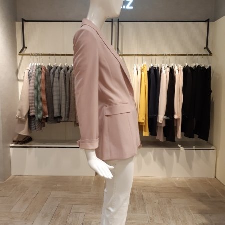 세로패턴벨트라인자켓