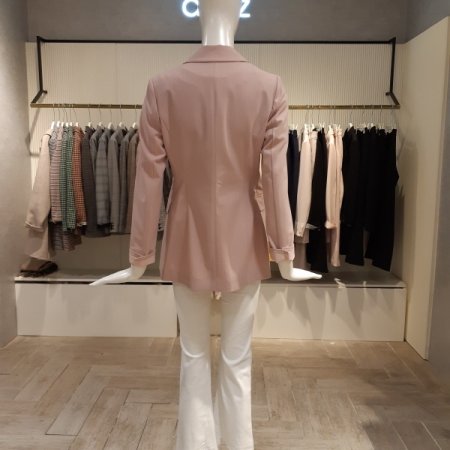 세로패턴벨트라인자켓