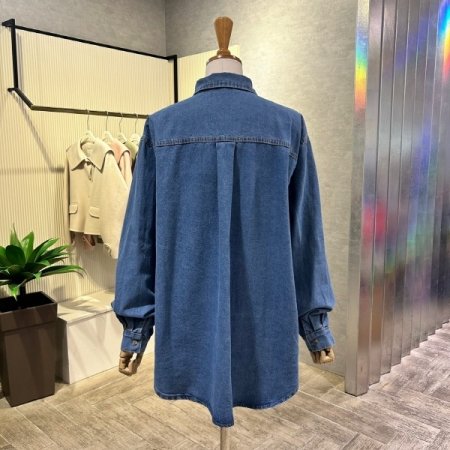 박시 포켓 데님 셔츠