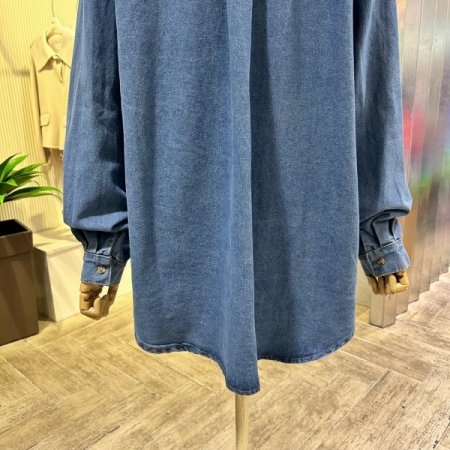 박시 포켓 데님 셔츠