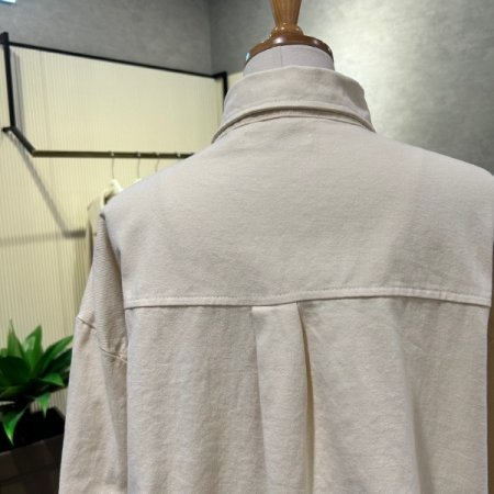 카라 포켓 단추 면 자켓