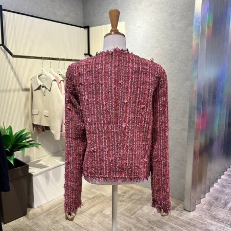 금장 단추 수술단 트위드 자켓