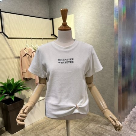 레터링 기모 크롭 티셔츠