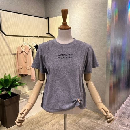 레터링 기모 크롭 티셔츠