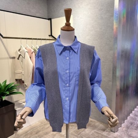 케이프 셋트 언발 카라 셔츠