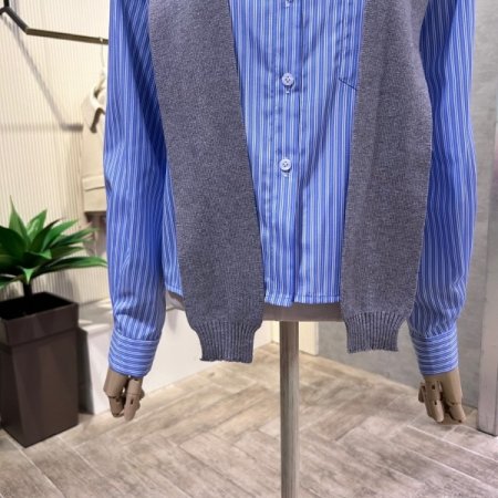 케이프 셋트 언발 카라 셔츠