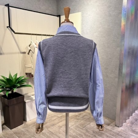 베스트 레이어드 리본 셔츠