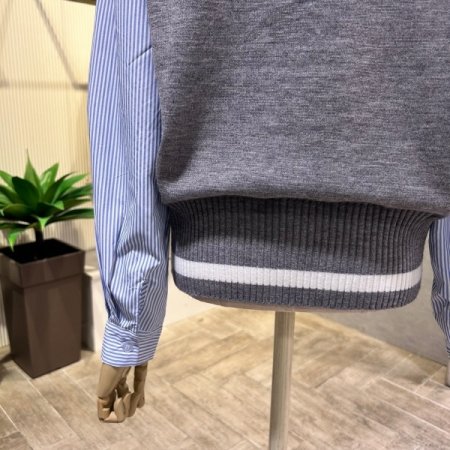 베스트 레이어드 리본 셔츠