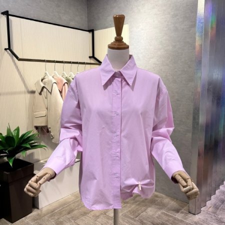 베이직 언발 카라 셔츠