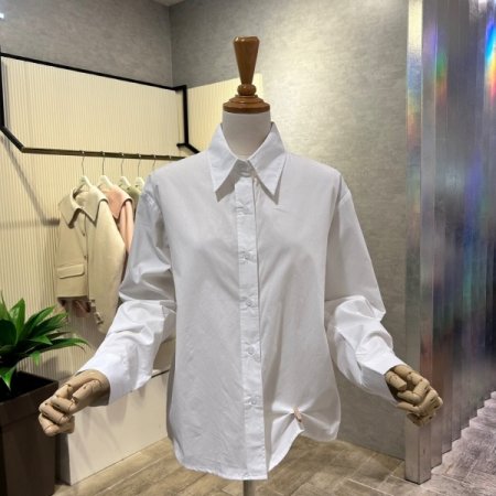 베이직 언발 카라 셔츠