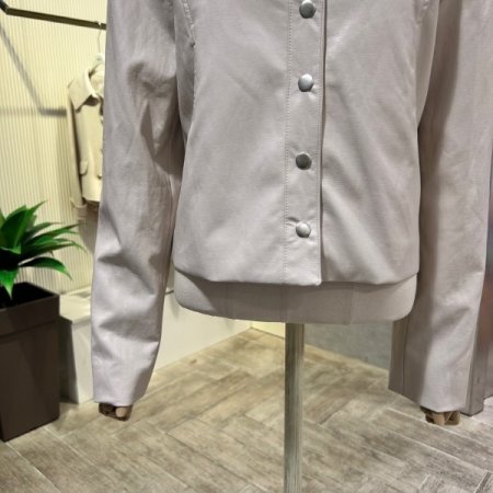 크롭 페이크 레더 자켓