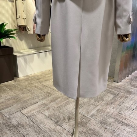 레터링 백 벨트 트렌치 코트